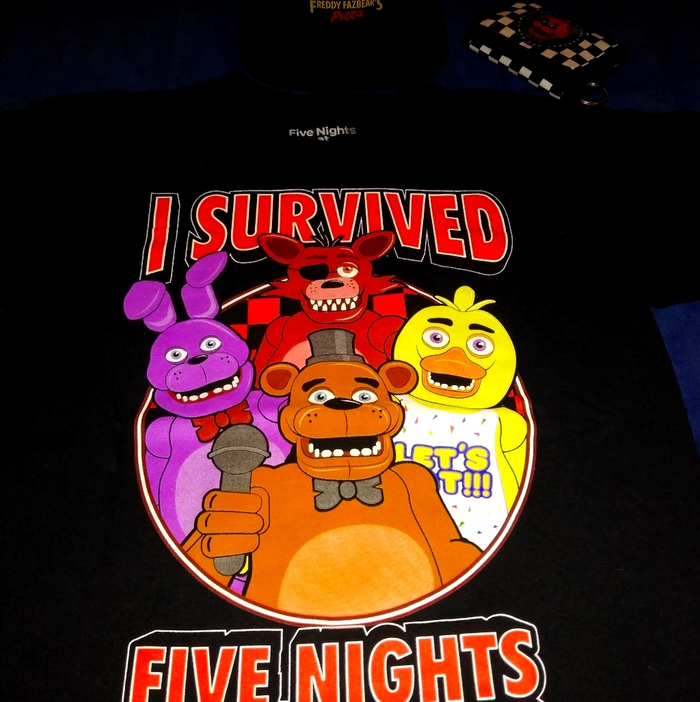 Boys five nights at freddy's shirt, backpack set